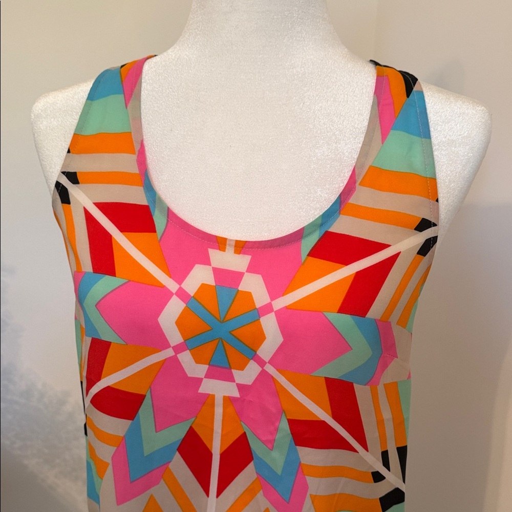 Mara Hoffman Pink Multi Geometric Tank Top